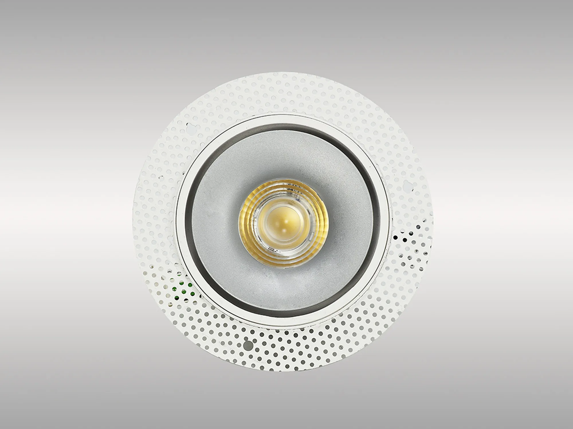 Bolor T 9 Tridonic Powered 9W 3000K 840lm 36° CRI>90 LED Engine White/Silver Trimless Fixed Recessed Spotlight, IP20 DM202087  Dlux Bolor T 9